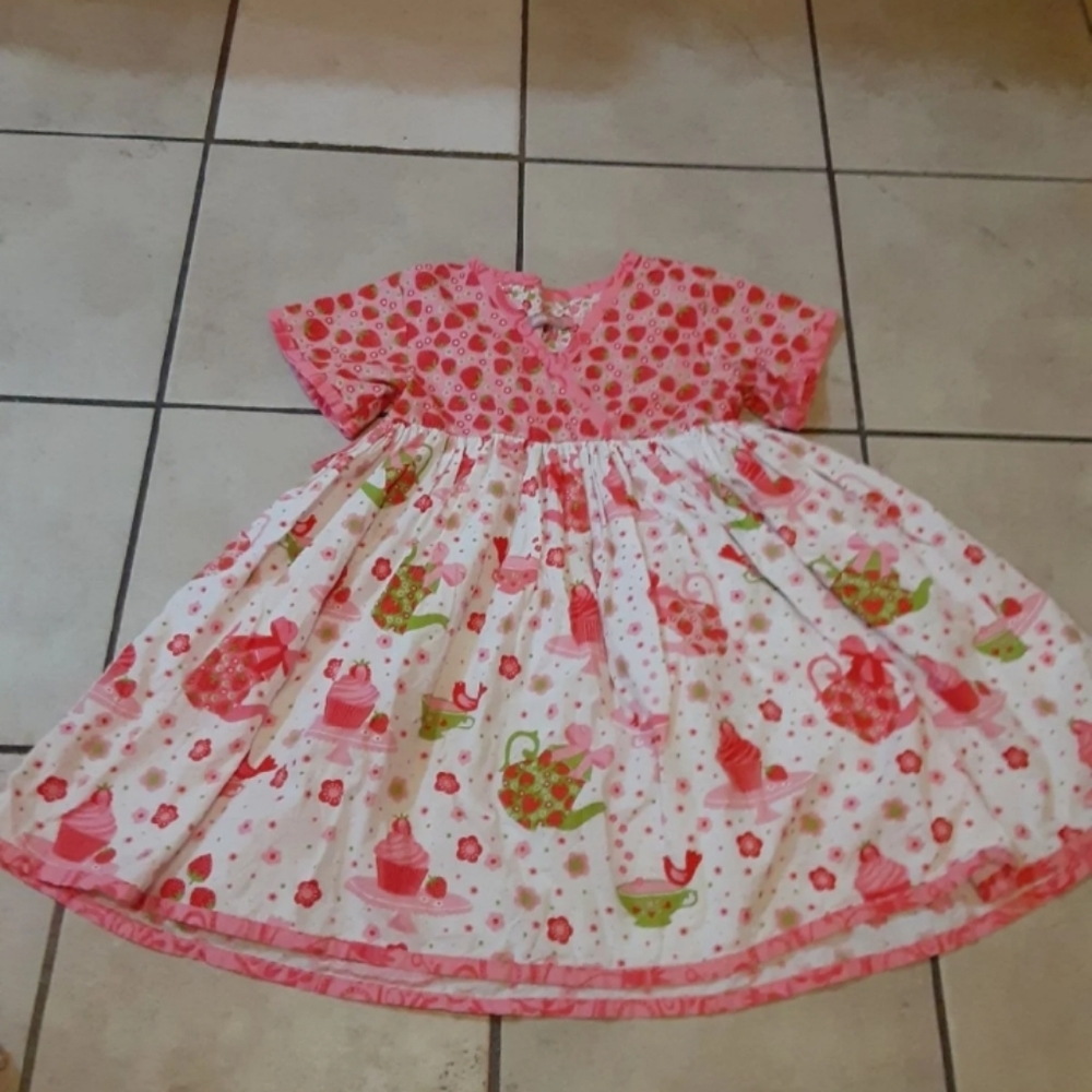 Jelly the pug strawberry dress sz7